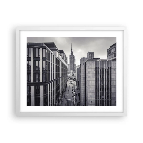 Affiche dans un cadre blanc - Poster - Vallée de Varsovie - 50x40 cm