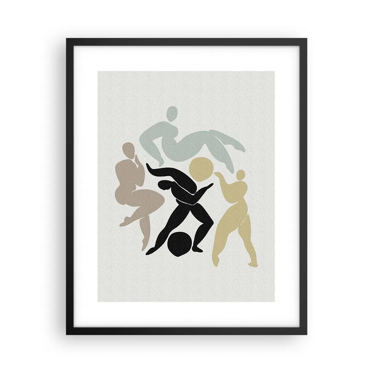 Affiche dans un cadre noir - Poster - Faire de l'exercice pour la santé et la beauté - 40x50 cm