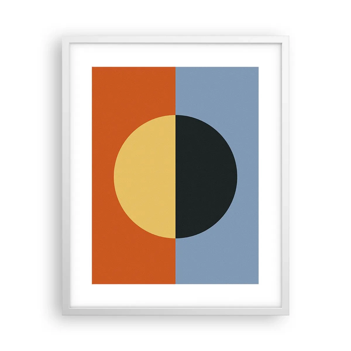 Affiche dans un cadre blanc - Poster - Composition de chaleur et de fraîcheur - 40x50 cm