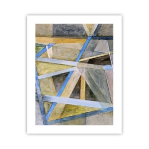 Affiche - Poster - Tout droit ou en diagonale ? - 40x50 cm