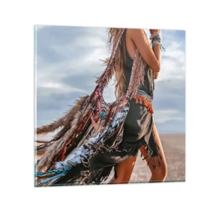 Impression sur verre - Image sur verre - La fille du chaman - 50x50 cm