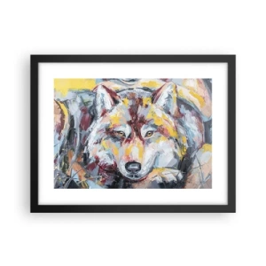 Affiche dans un cadre noir - Poster - En paix au milieu des siens - 40x30 cm