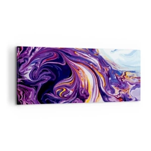 Impression sur toile - Image sur toile - La courbure de l'espace en violet - 100x40 cm