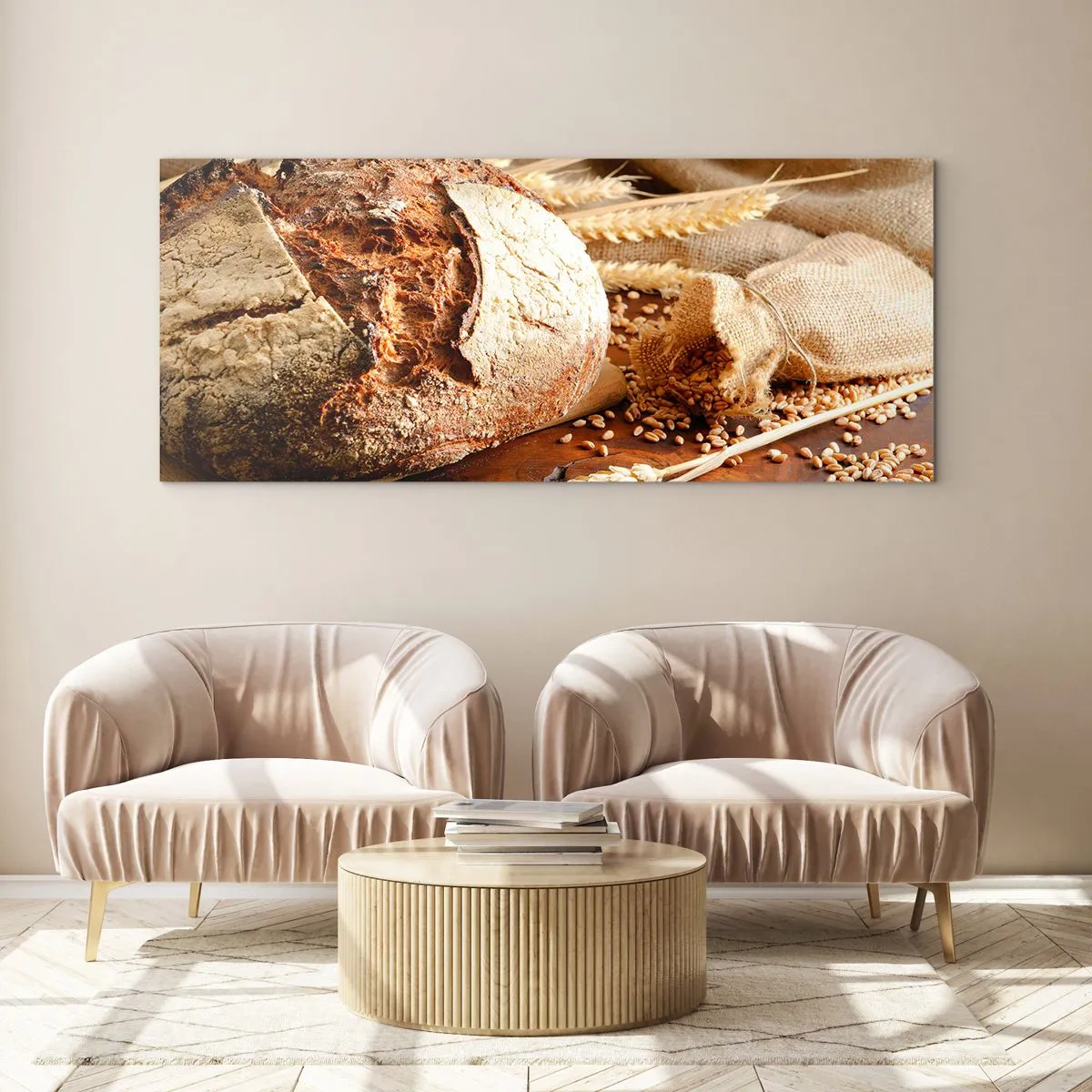 Impression sur verre - Image sur verre - Appétissant, parfumé, croquant - 100x40 cm