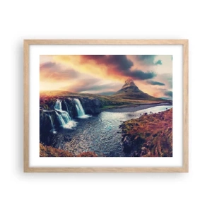 Affiche dans un chêne clair - Poster - Dans la majesté de la nature - 50x40 cm