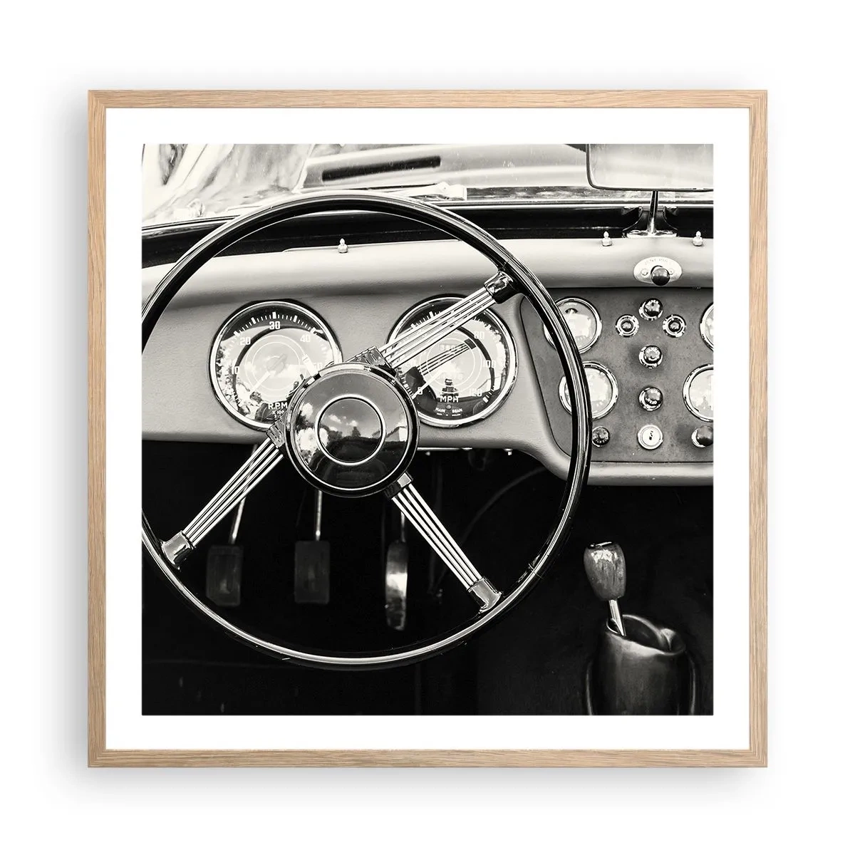 Affiche dans un chêne clair - Poster - Rêve de collectionneur - 60x60 cm