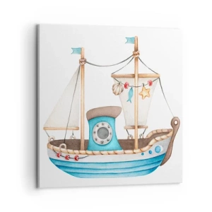 Impression sur toile - Image sur toile - Ohé, l'aventure ! - 60x60 cm