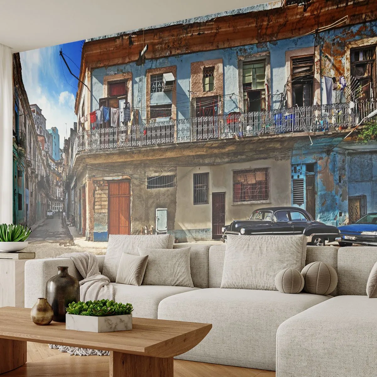 Papier Peint Photo Standard Eco - Climat hawaïen - Ville, La Havane, Architecture - 250x175 cm