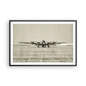 Affiche dans un cadre noir - Poster - Toujours prêt! - 91x61 cm