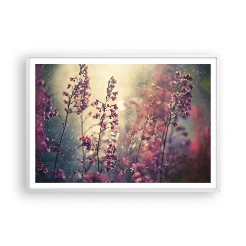 Affiche dans un cadre blanc - Poster - Jardin secret - 100x70 cm
