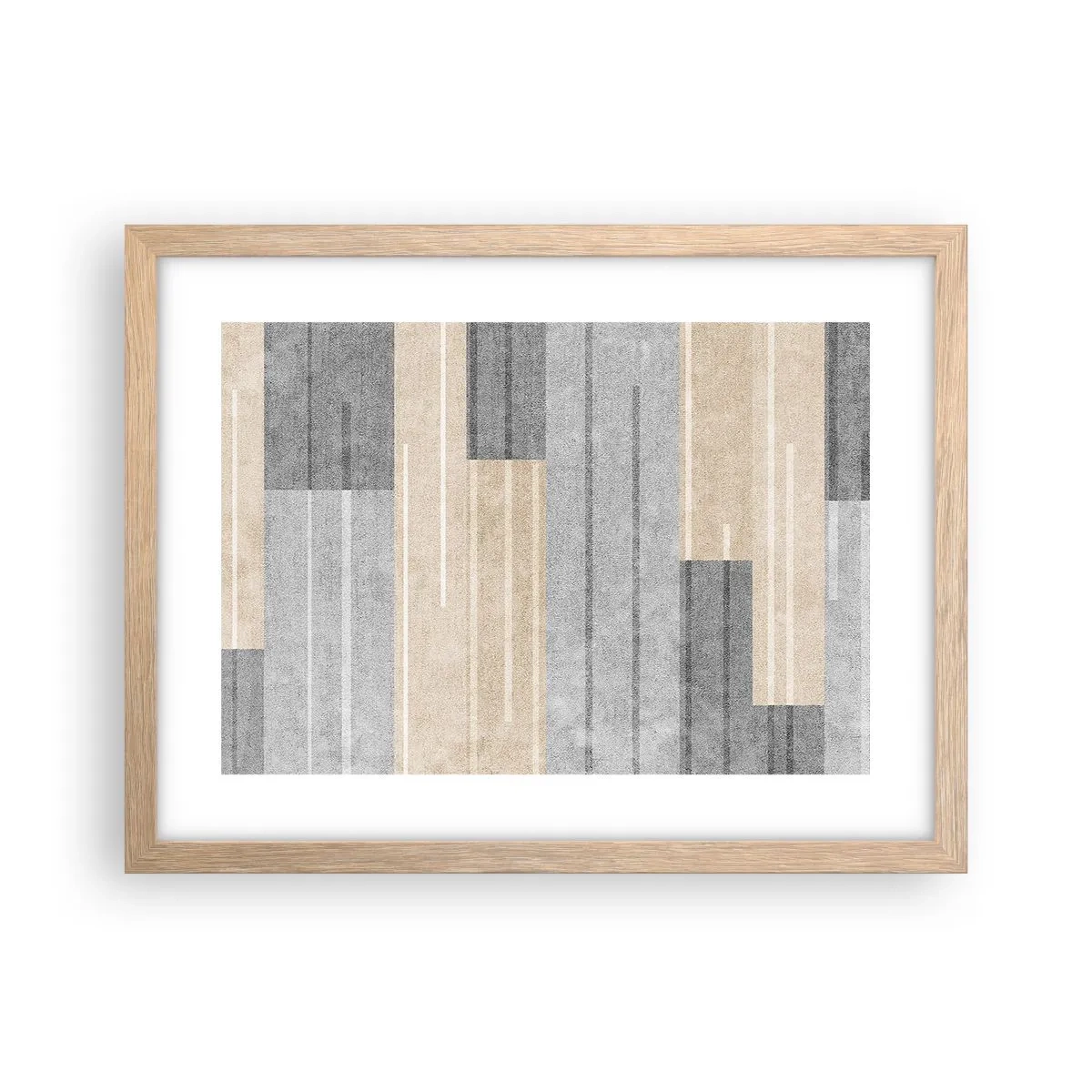 Affiche dans un chêne clair - Poster - Composition : se tenir droit - 40x30 cm