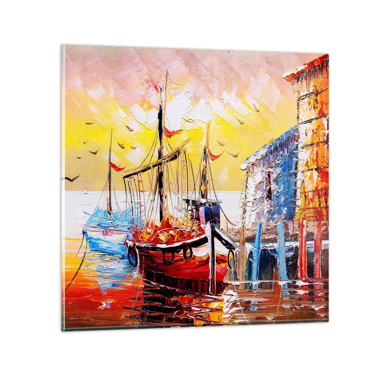 Impression sur verre - Image sur verre - Bon retour - 50x50 cm