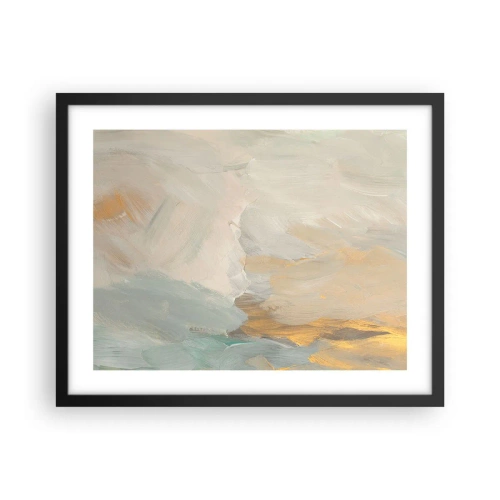 Affiche dans un cadre noir - Poster - Abstraction – le pays de la douceur - 50x40 cm