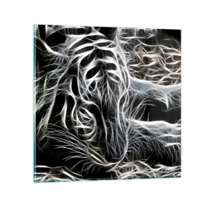 Impression sur verre - Image sur verre - Une étude de la légèreté du chat - 30x30 cm