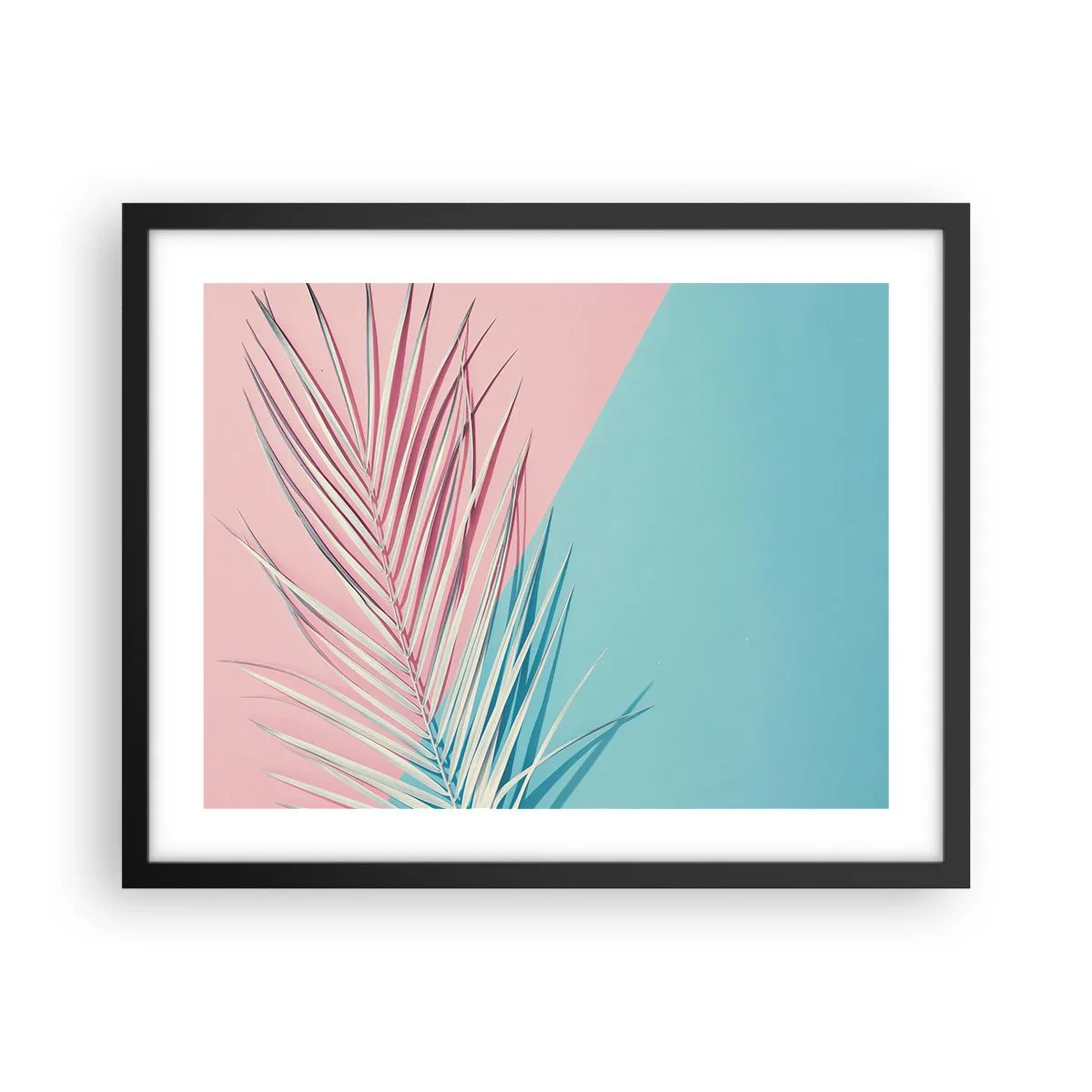 Affiche dans un cadre noir - Poster - Impression tropicale - 50x40 cm