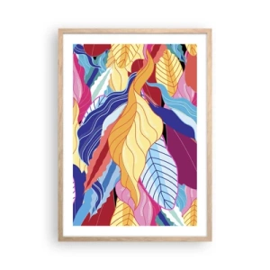 Affiche dans un chêne clair - Poster - Un désordre coloré - 50x70 cm