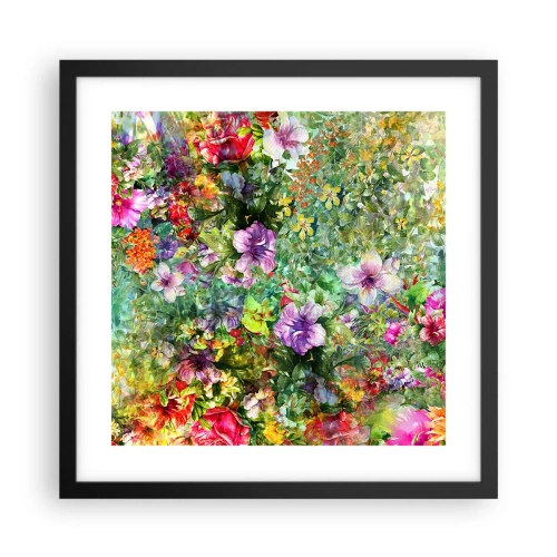 Affiche dans un cadre noir - Poster - En fleurs pour la perdition - 40x40 cm