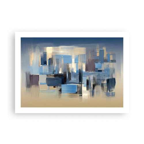 Affiche - Poster - Construction bleue - 70x50 cm