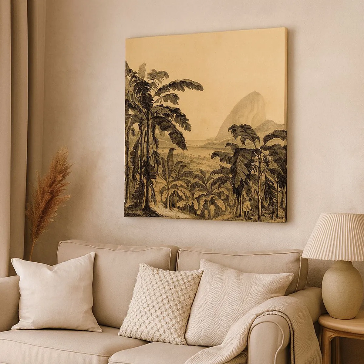 Impression sur toile - Image sur toile - Dans un climat colonial - 30x30 cm