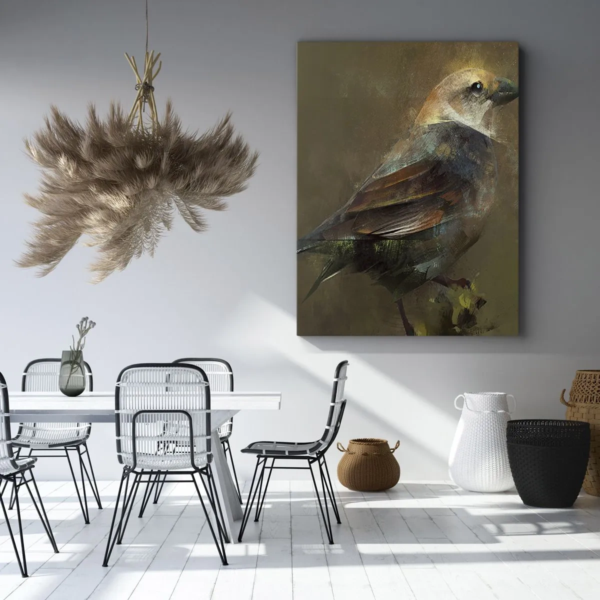 Impression sur toile - Image sur toile - Un moineau, un petit oiseau - 45x80 cm