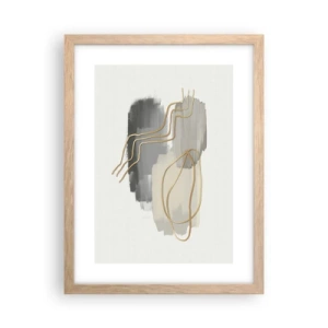 Affiche dans un chêne clair - Poster - Durée et mouvement - 30x40 cm