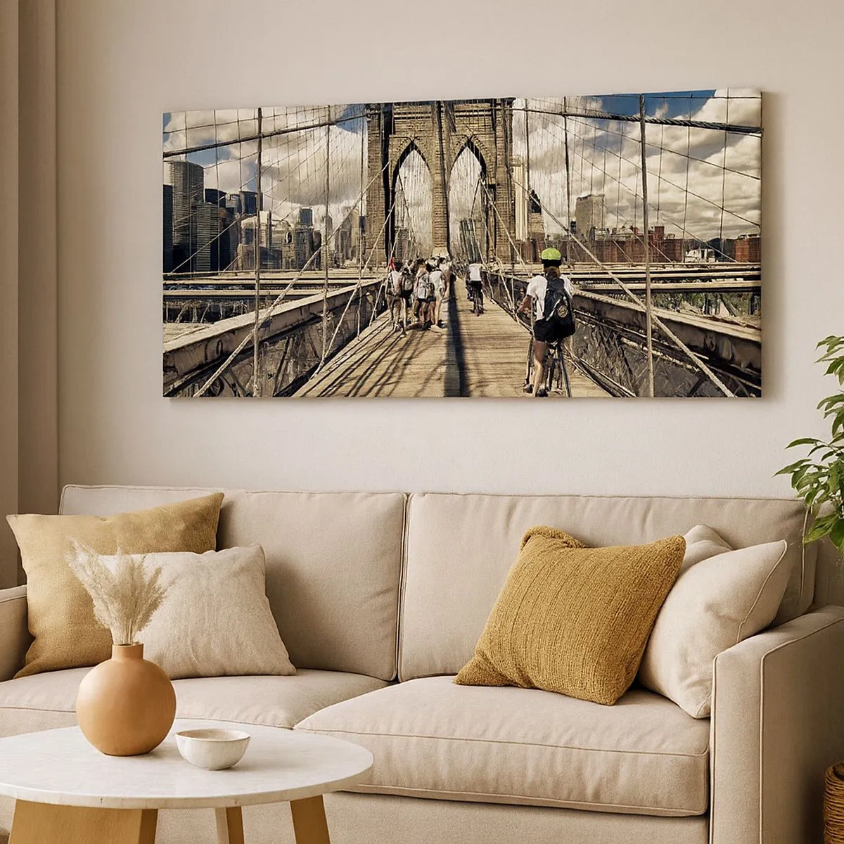 Impression sur toile - Image sur toile - Directement en plein coeur de la ville - 100x40 cm