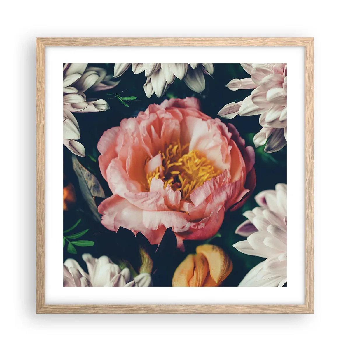 Affiche dans un chêne clair - Poster - Splendeur baroque - 50x50 cm