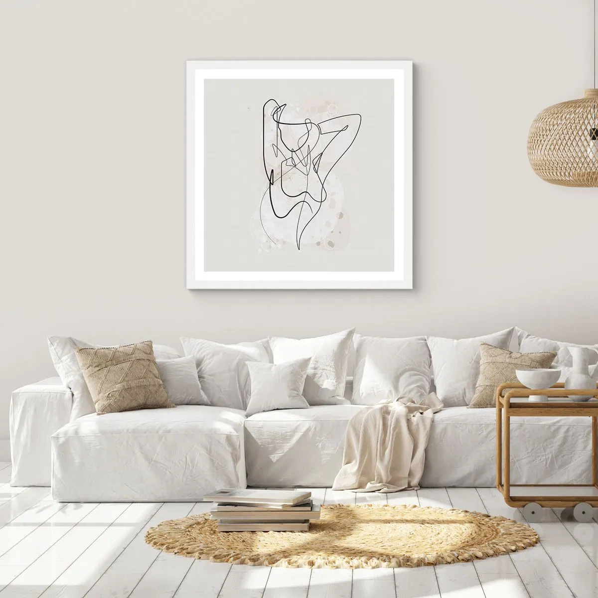 Affiche dans un cadre blanc - Poster - L'art de la séduction - 50x50 cm