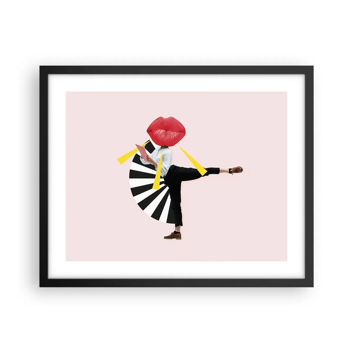 Affiche dans un cadre noir - Poster - Pop-art surréaliste - 50x40 cm