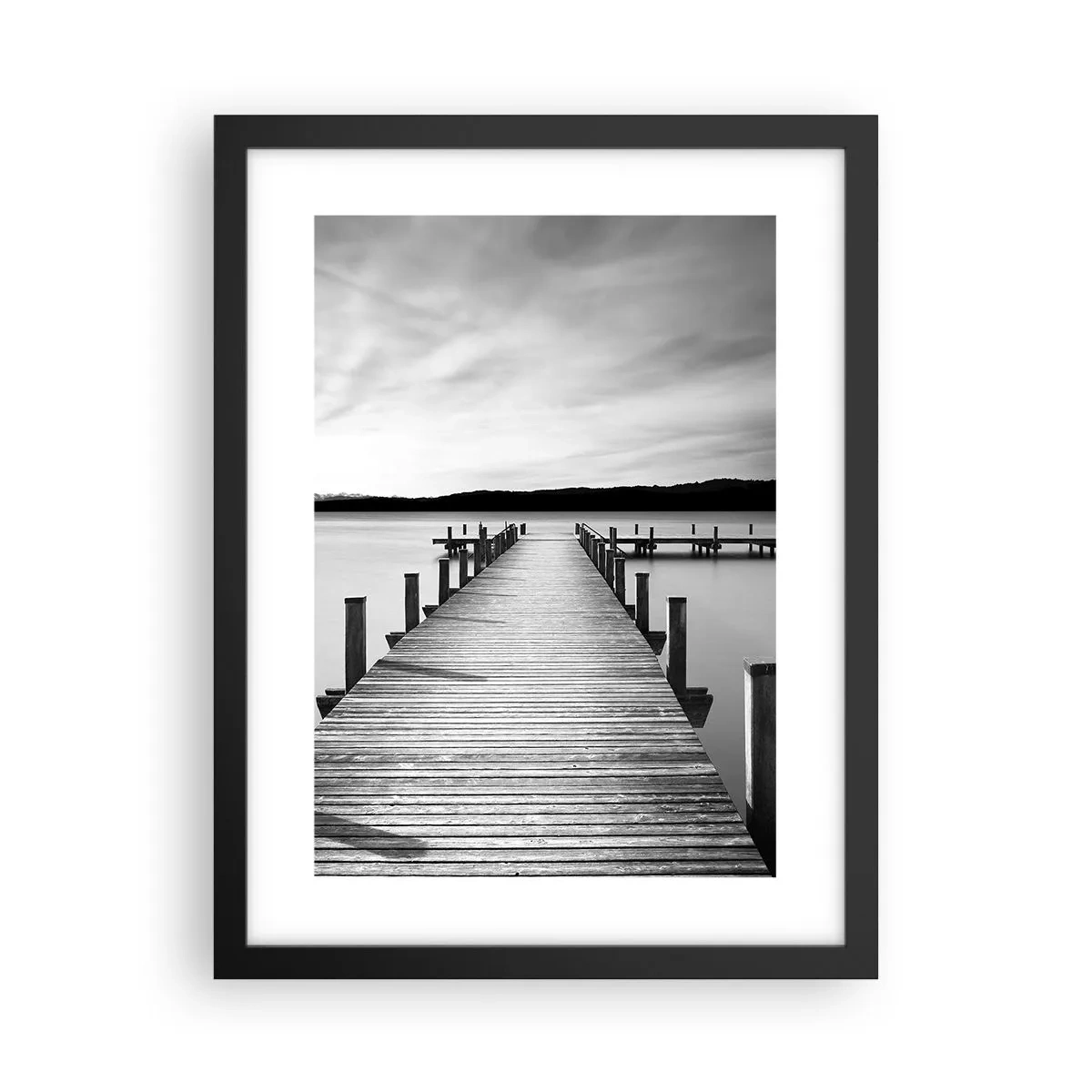 Affiche dans un cadre noir - Poster - Au point d'eau - la paix - 30x40 cm