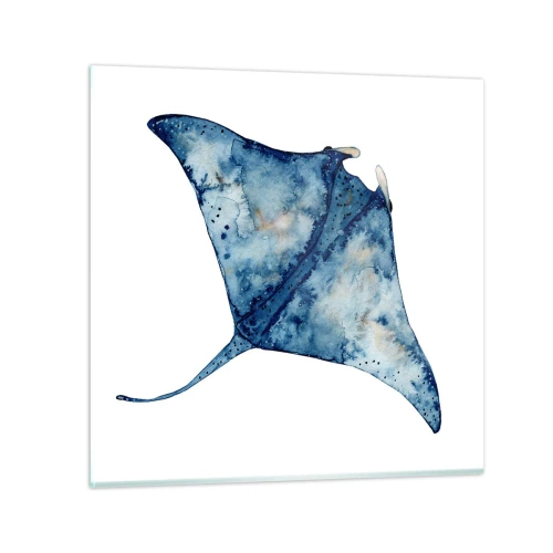 Impression sur verre - Image sur verre - La vie en bleu - 30x30 cm