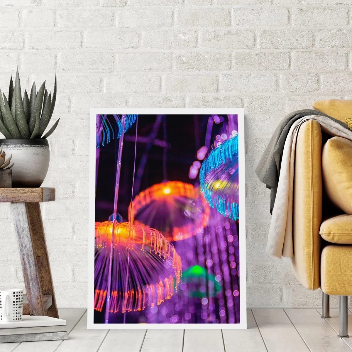 Affiche - Poster - Fontaine lumineuse - 61x91 cm