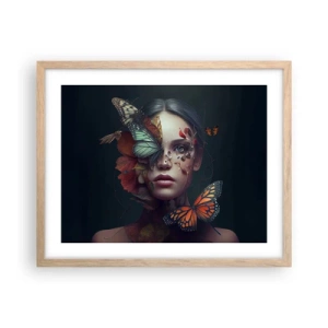 Affiche dans un chêne clair - Poster - Une merveilleuse métamorphose - 50x40 cm