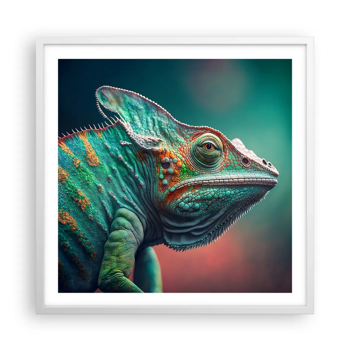 Affiche dans un cadre blanc - Poster - Vous me voyez? Pas bien… - 60x60 cm