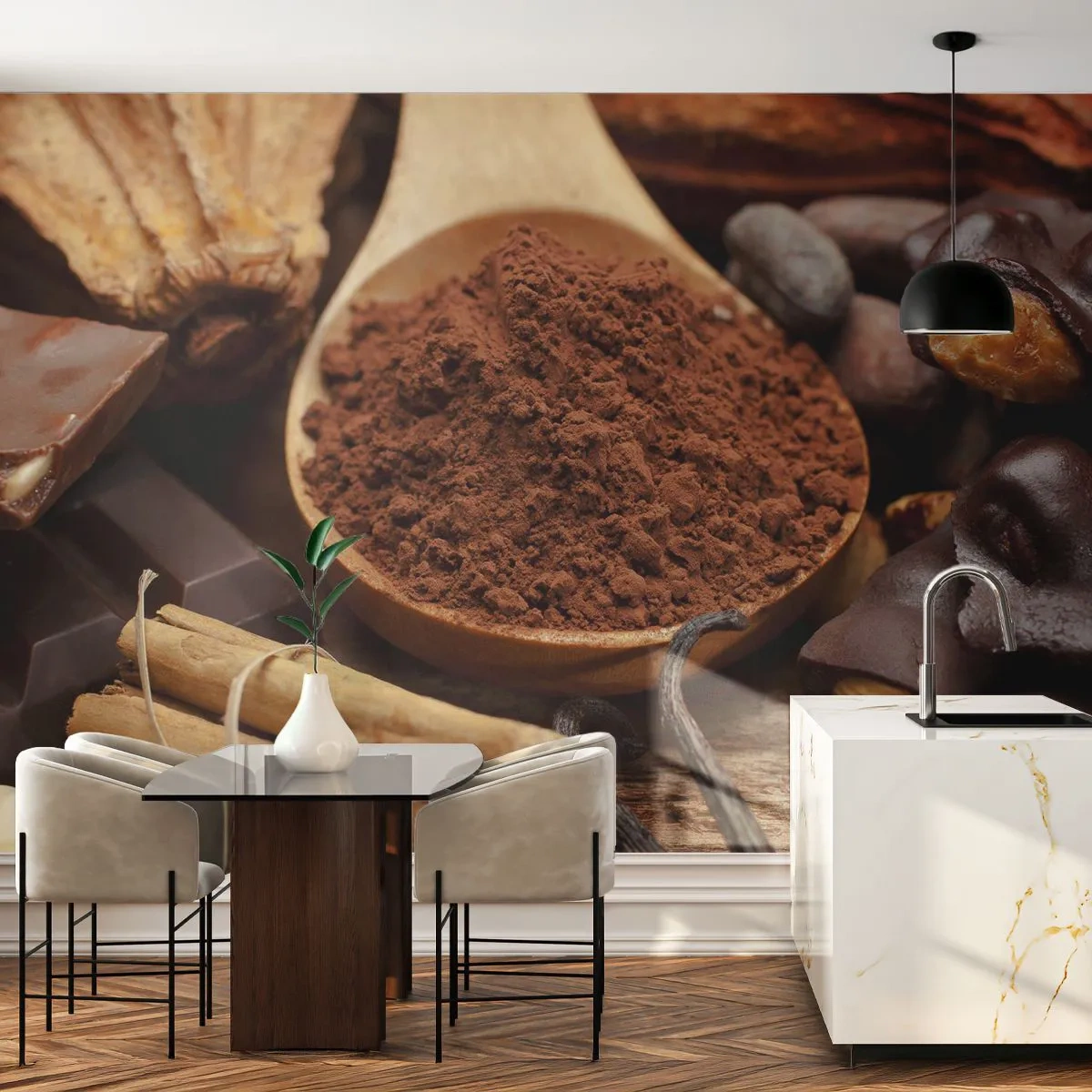 Papier Peint Photo Premium Sand - La meilleure pour les chagrins - La gastronomie, Chocolat, Café - 450x315 cm