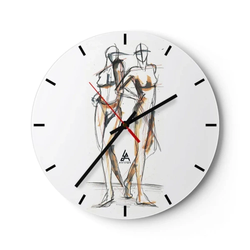 Horloge murale - Pendule murale - Étude de la grâce - 40x40 cm