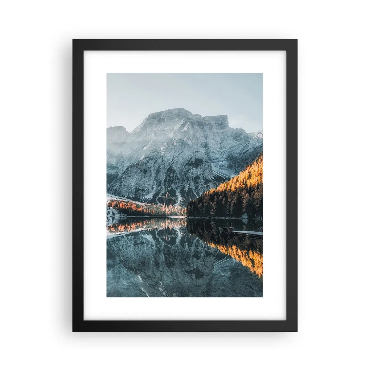 Affiche dans un cadre noir - Poster - Reflet de paysage - 30x40 cm