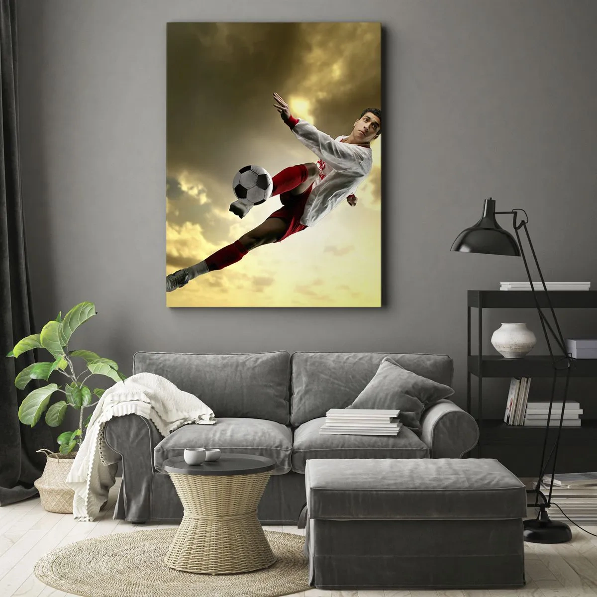 Impression sur toile - Image sur toile - Le paradis du football - 65x120 cm