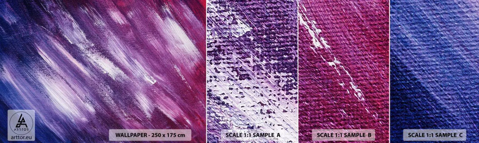 Échantillon De Papier Peint Standard Eco - Quand le vent ensoleillé souffle - Abstraction, Morceau, Modèle moderne - 100x30 cm