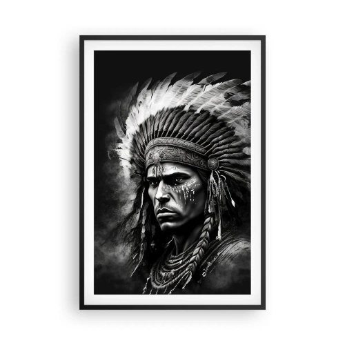 Affiche dans un cadre noir - Poster - Un leader et un guerrier - 61x91 cm