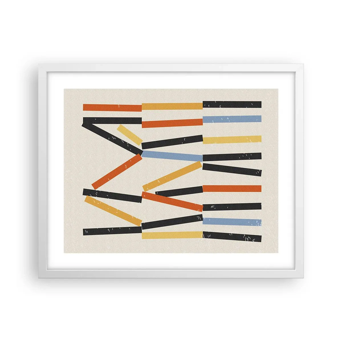 Affiche dans un cadre blanc - Poster - Composition de niveaux - 50x40 cm