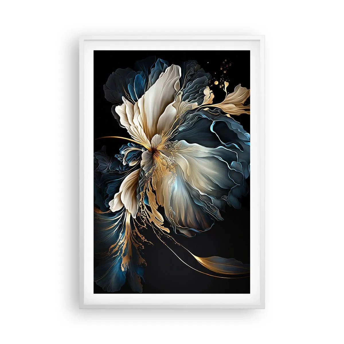 Affiche dans un cadre blanc - Poster - Fleur de fougère de conte de fées - 61x91 cm