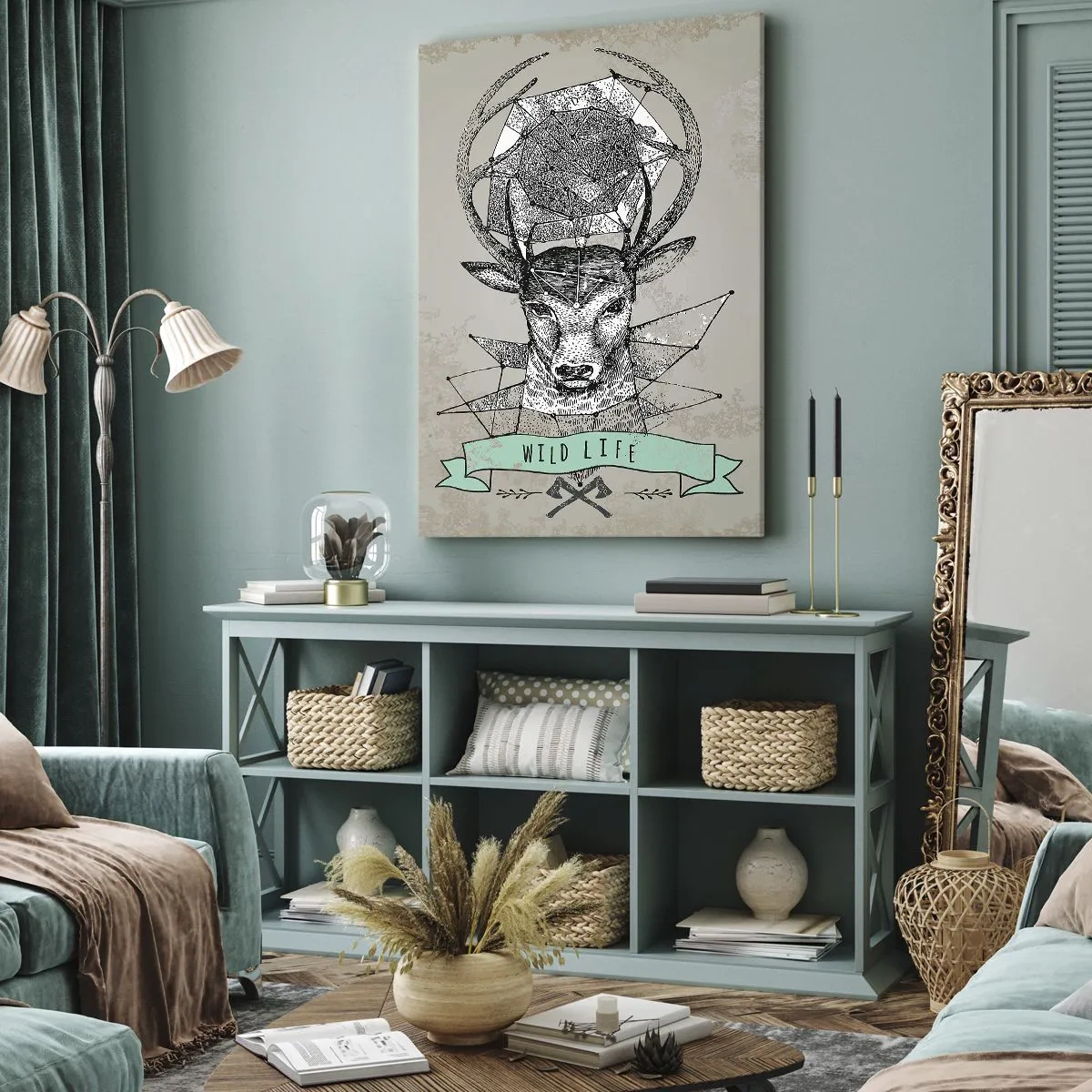 Impression sur toile - Image sur toile - Voir St. Hubertus - 55x100 cm