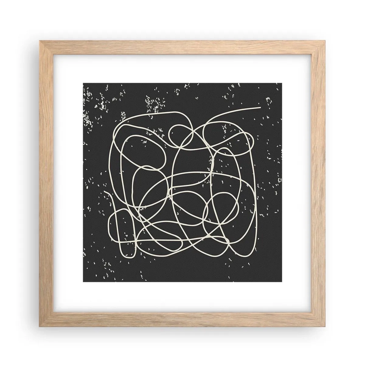 Affiche dans un chêne clair - Poster - Errance des pensées - 30x30 cm