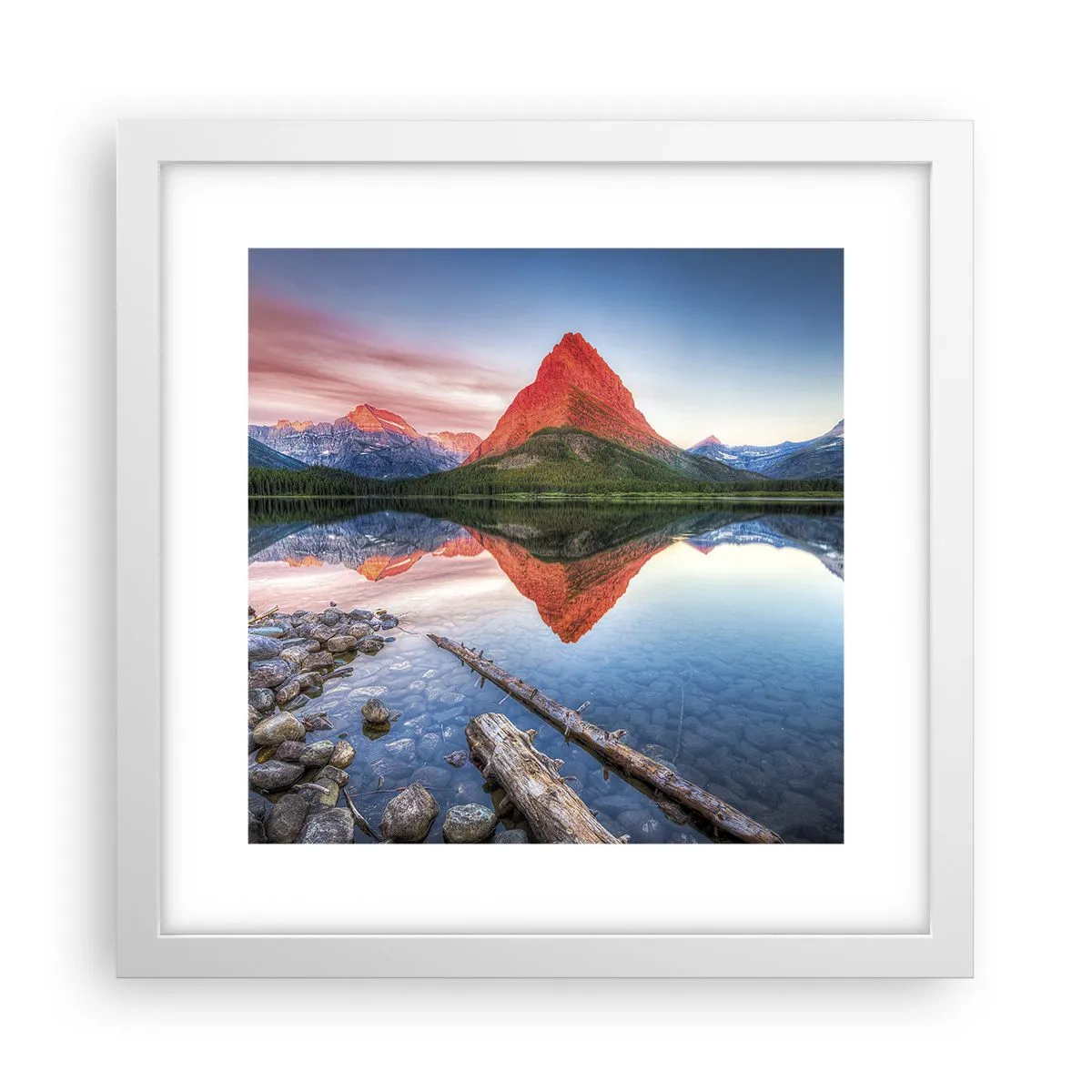 Affiche dans un cadre blanc - Poster - Chaleur et fraicheur - 30x30 cm