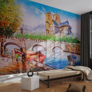 Papier Peint Autocollant Deluxe Sticker - Leur temps ne passe jamais - Ville, Paris, Architecture - 200x140 cm