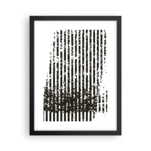 Affiche dans un cadre noir - Poster - Rythme et bruissement - 30x40 cm