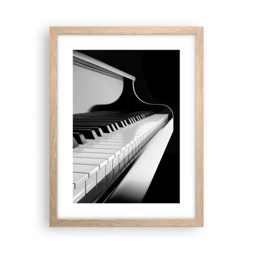 Affiche dans un chêne clair - Poster - Harmonie des formes et des couleurs - 30x40 cm