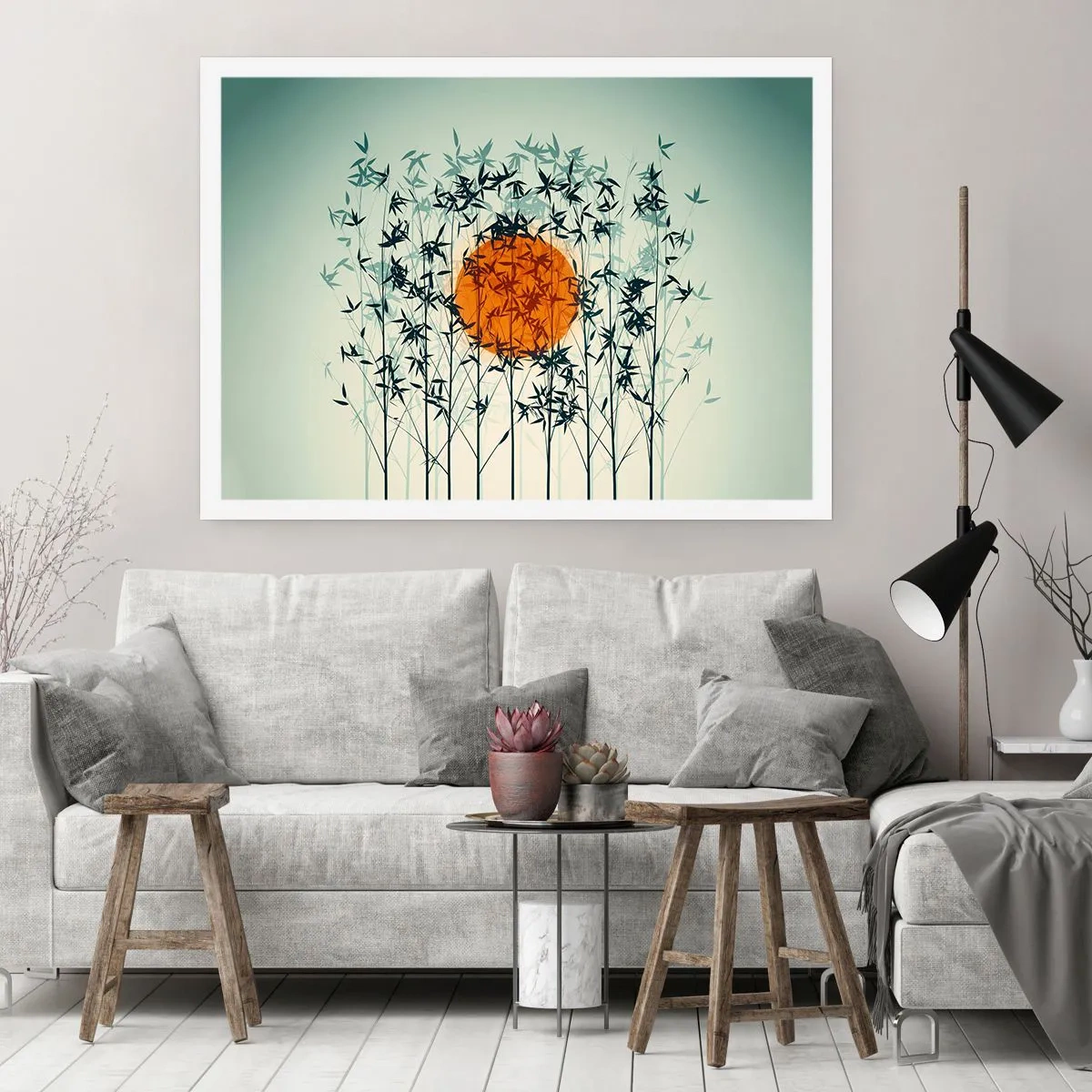 Affiche - Poster - Soleil japonnais - 70x50 cm