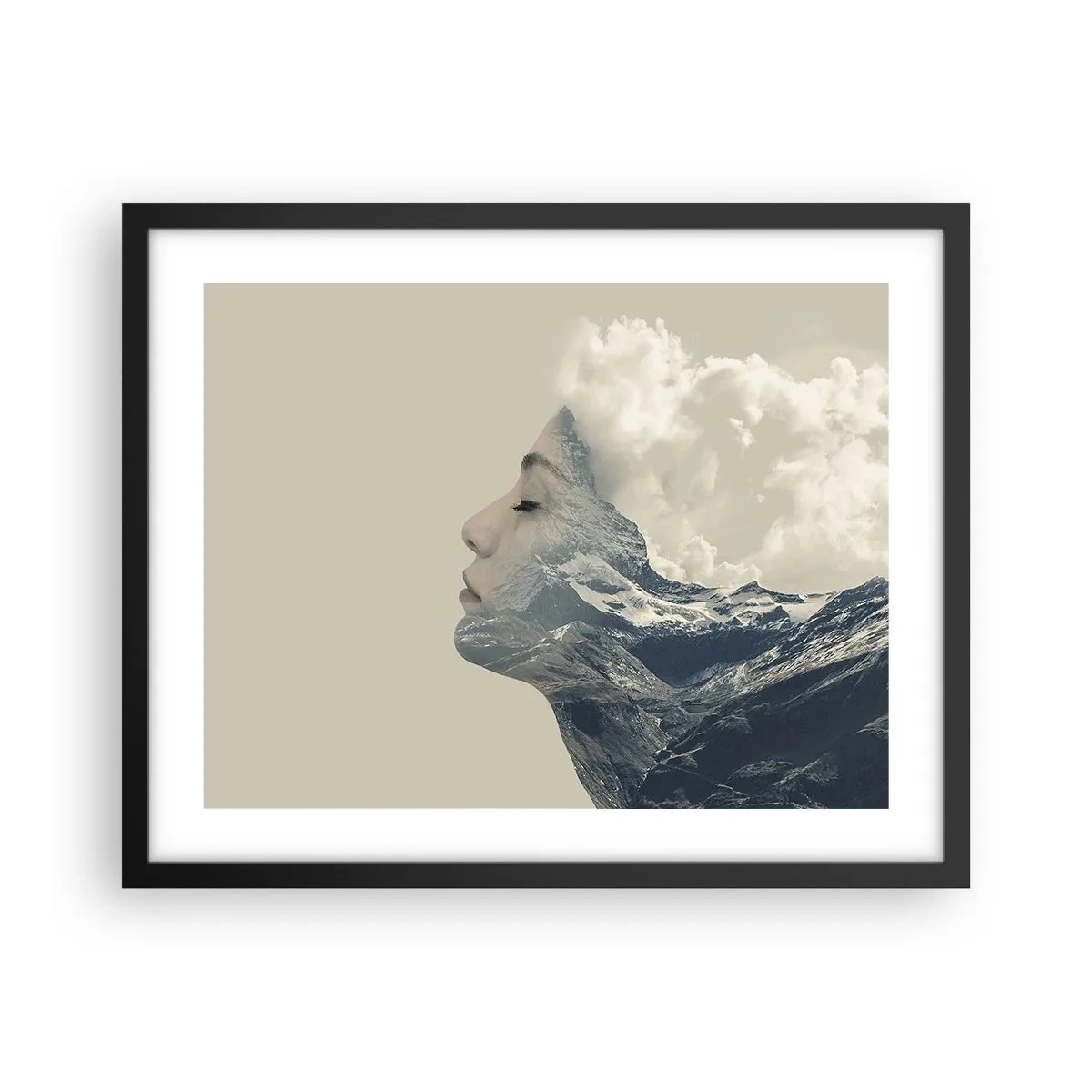 Affiche dans un cadre noir - Poster - La beauté des éléments - 50x40 cm